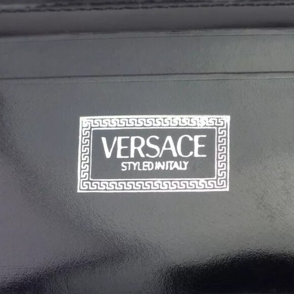 VERSACE Commuter Pass Nylon x Enamel Leather Authentic Used - Picture 9 of 9